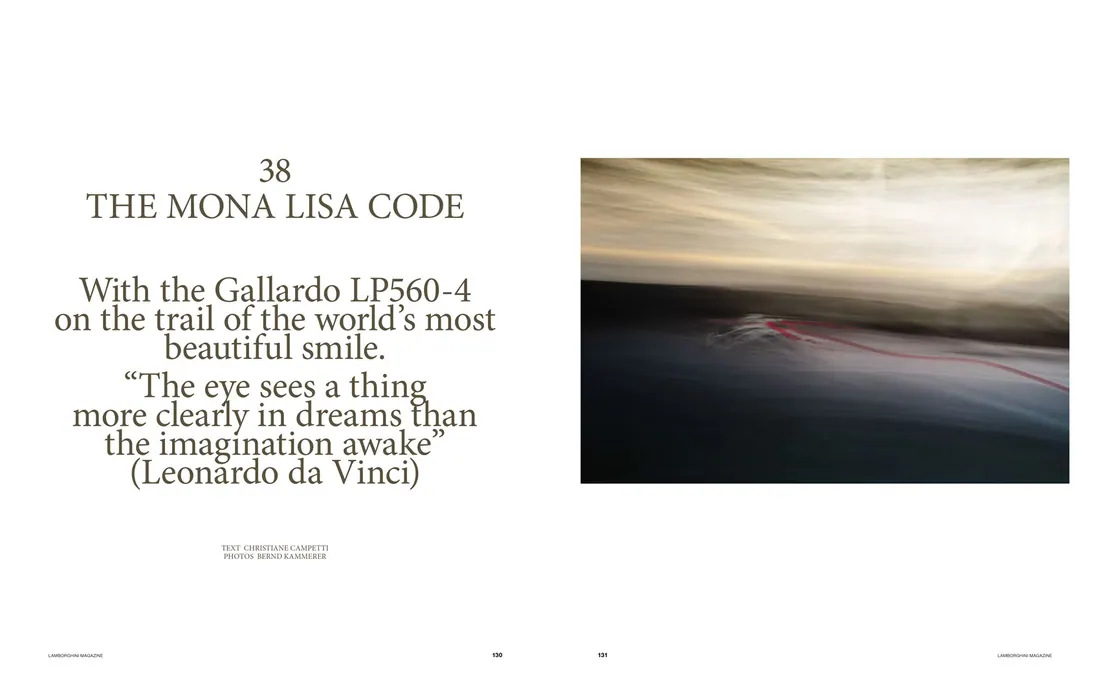 Mona Lisa code - Lamborghini Magazine — photograph 2 by bernd kammerer